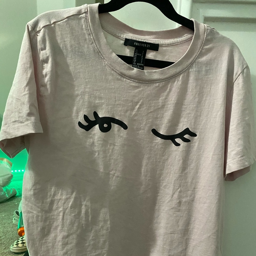 Forever 21 Pink Winking Shirt